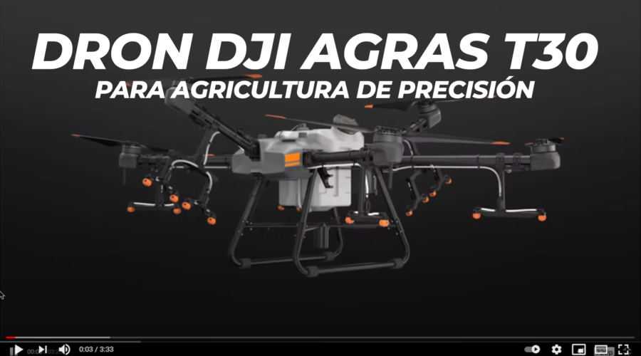Video Dron DJI AGRAS T30 para agricultura de precisión